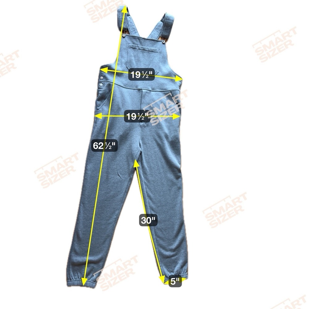 Empyre Men's Bib Overalls Gray Fleece Size M Loungewear Comfy Warm Outdoor - Picture 12 of 12